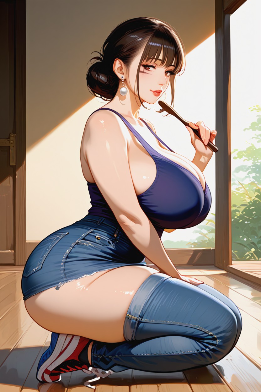 Illustration, Elder Woman, Reloj De Arena Porno MILF IA