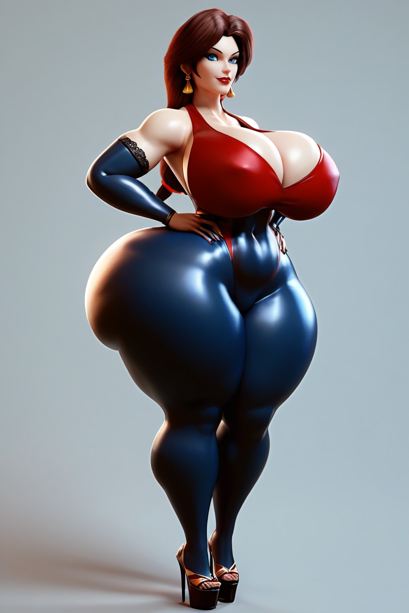 Facing Viewer, Extreme Hyper Butt, Hyper Bubble Butt MILF KI Porno