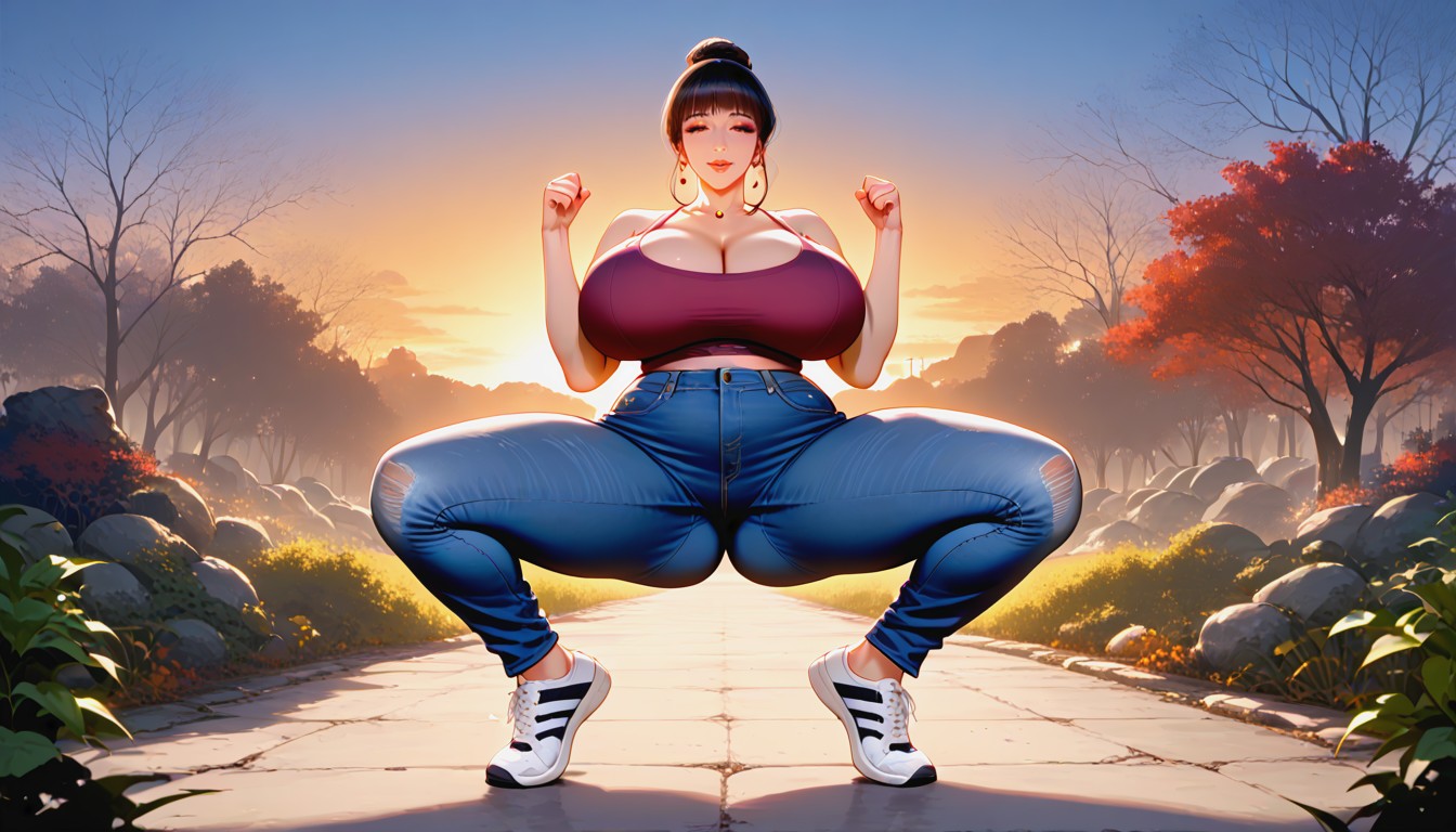 Detailed Environment, Pechos Caídos Gigantes, Waist Porno MILF IA