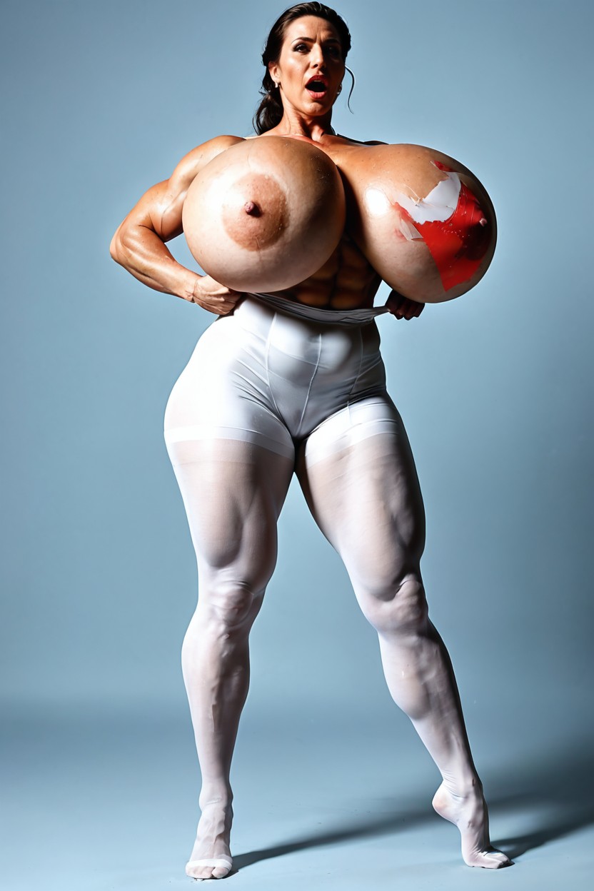 Tall And Strong Amazonian Female Warrior, Feet Up, Legs Over Head MILF AI Porn