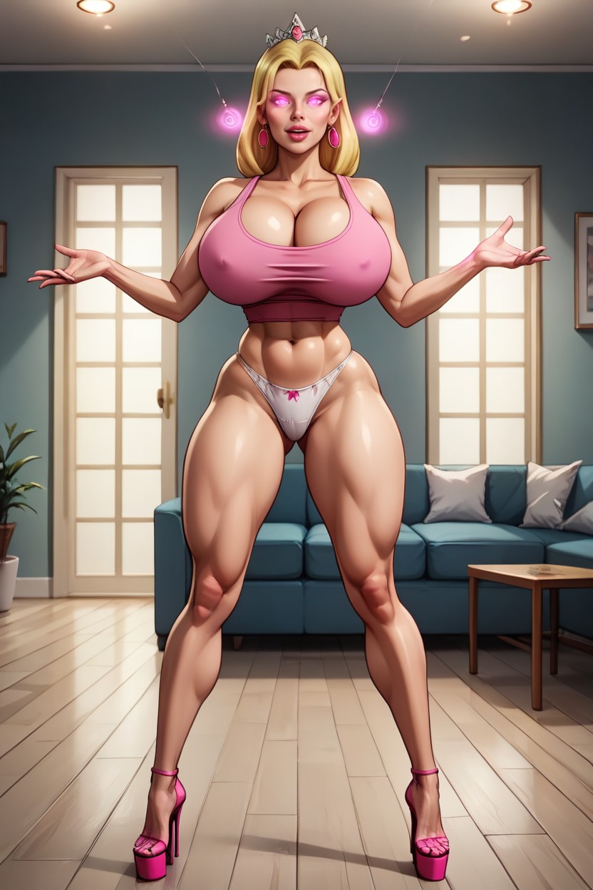 Hot Milf, Glowing Eyes, Arms Spread MILF AI Porn