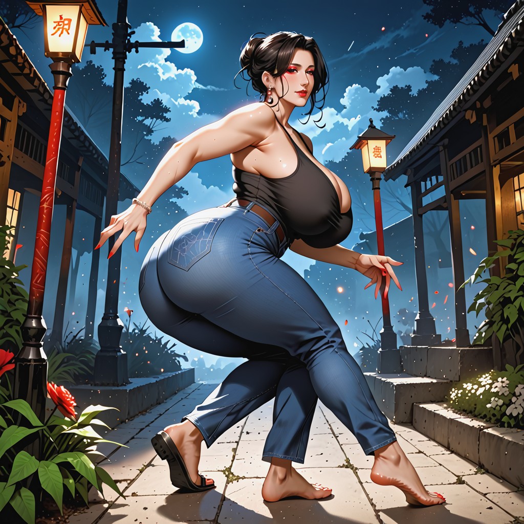 Very Aesthetic, Detailed Background, Open Legs MILF AI Porn
