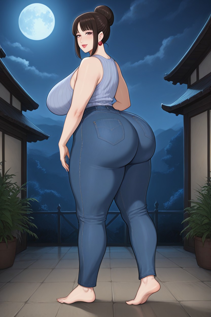 Illustration, Heavily Makeup Ruined, Waist MILF AI Porn