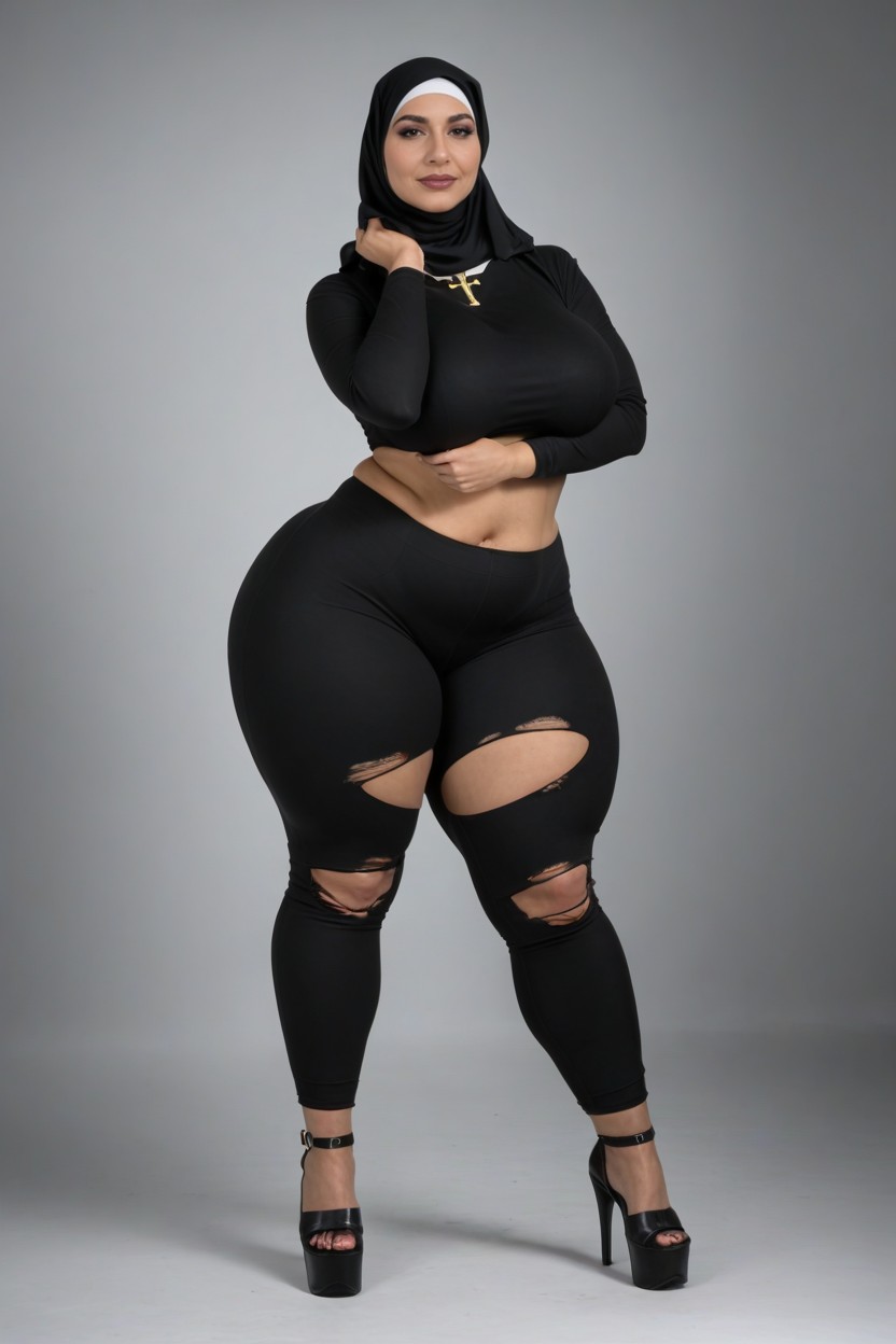 Thick Thighs, Cute, Massive Thighs MILF AI Porn