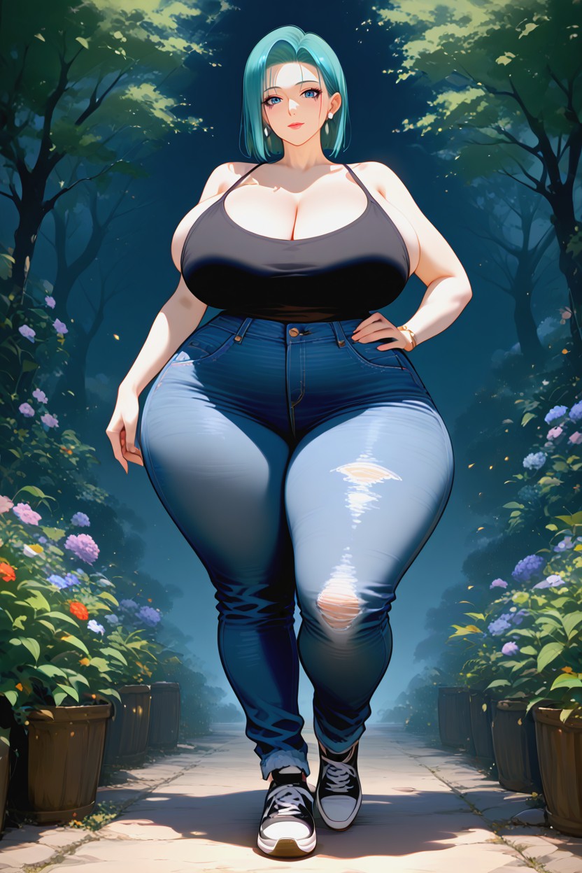 Huge Chest, At Night, Ultra-detailed MILF AI Porn