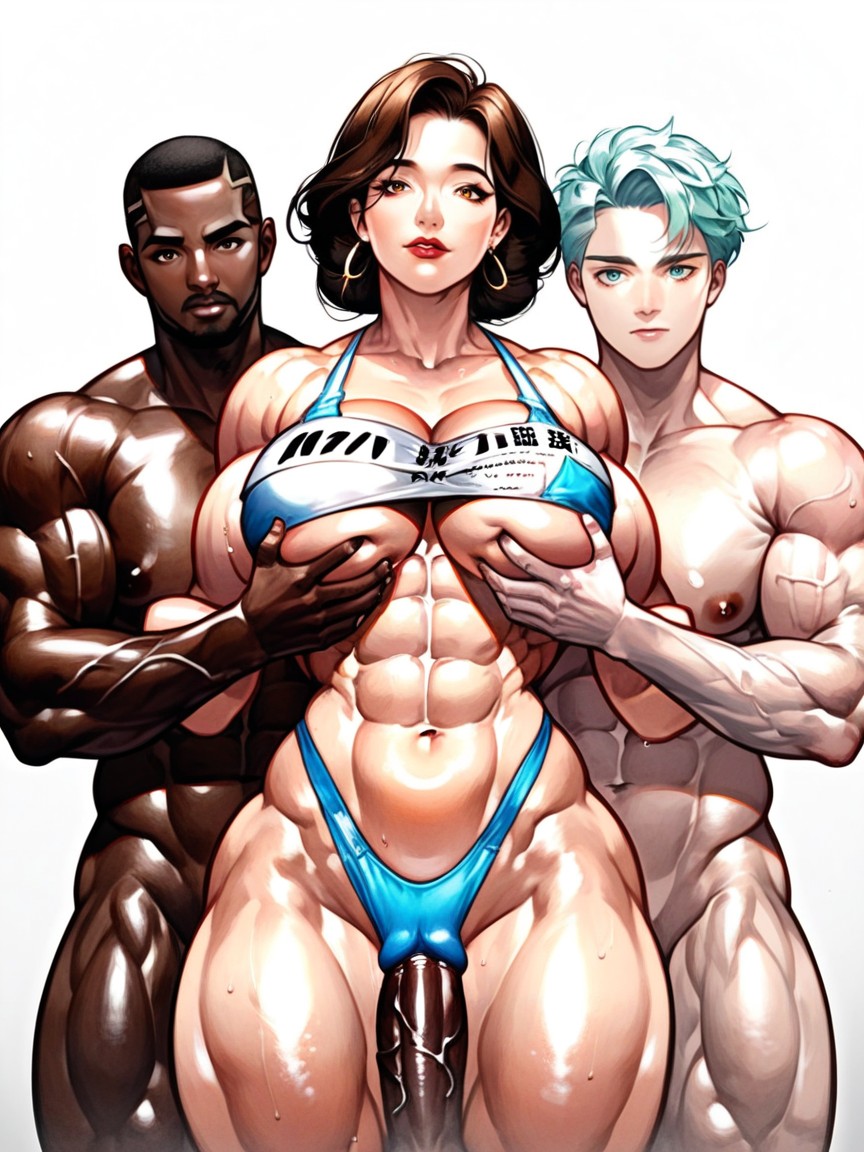 Exposed Muscles, Beautiful Abdominal Muscles, Rough Treatment Of Women By Men MILF AI Porn