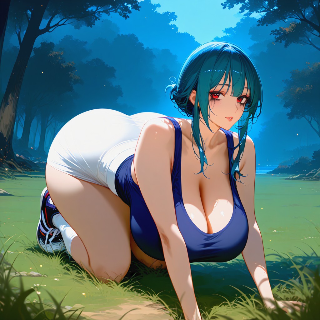 Detailed Illustration, Waist, In Darkness MILF AI Porn