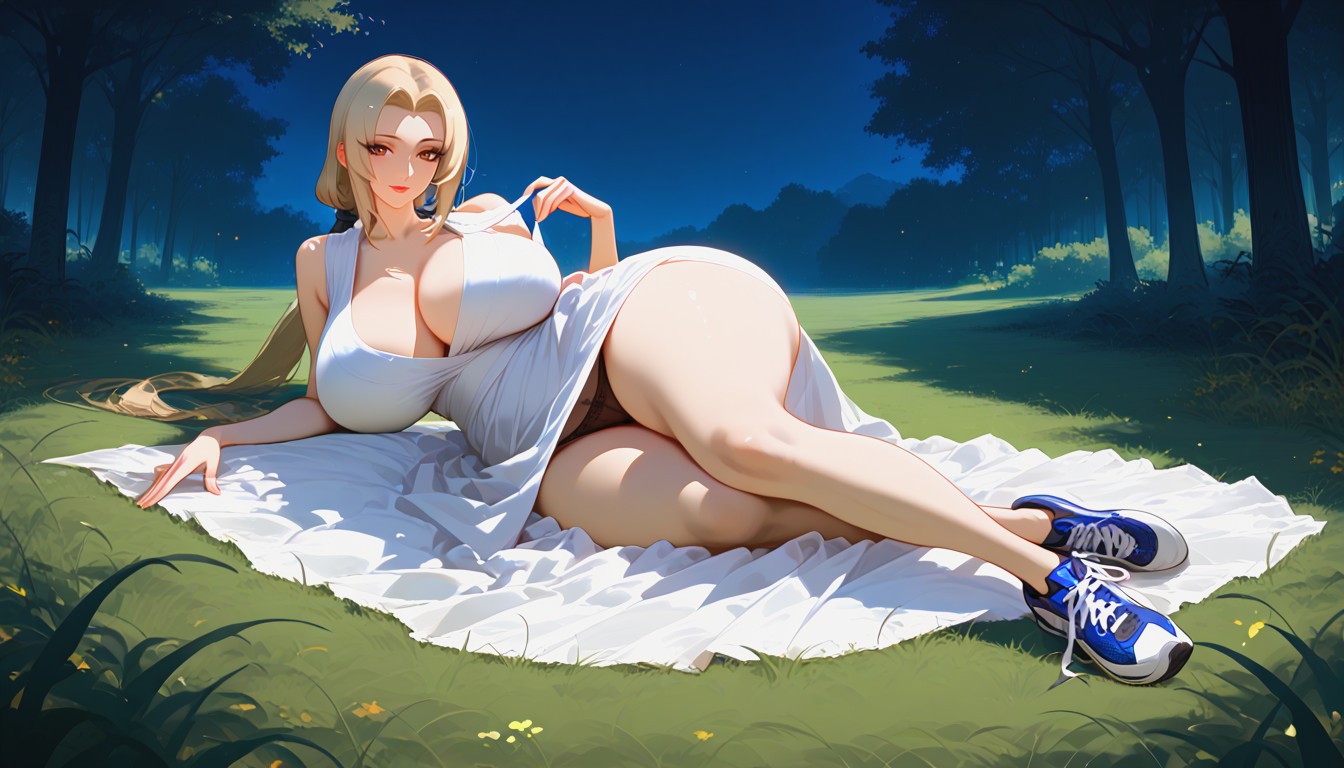 Massive Breasts, In An Abandoned And Sinister Street, Isekai Aesthetic Night MILF AI Porn