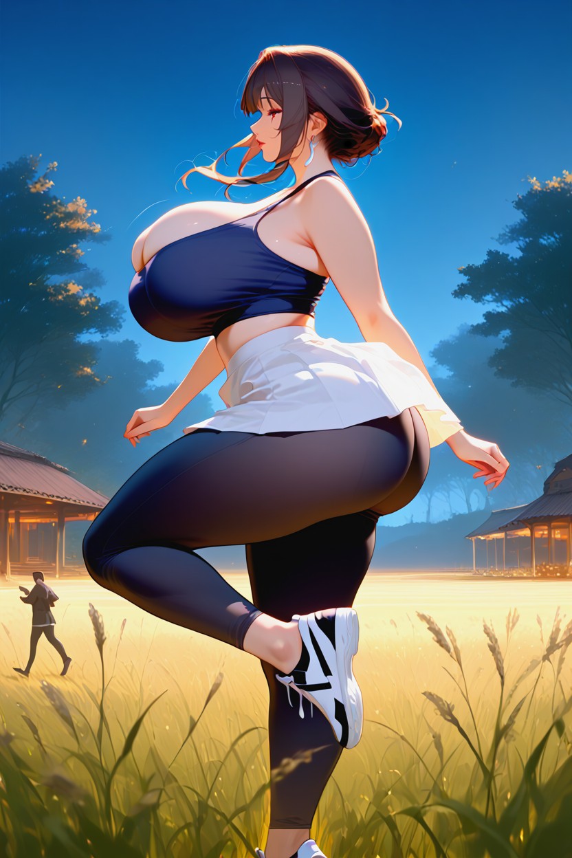 Very Aesthetic, Sports Shoes, Side View MILF AI Porn