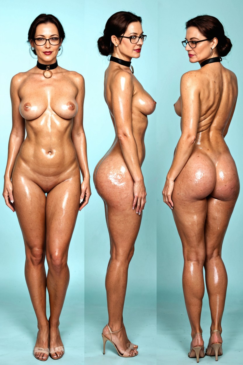 Naked, Cullote On Thighs, Deep Cellulite On Buttocks MILF AI Porn