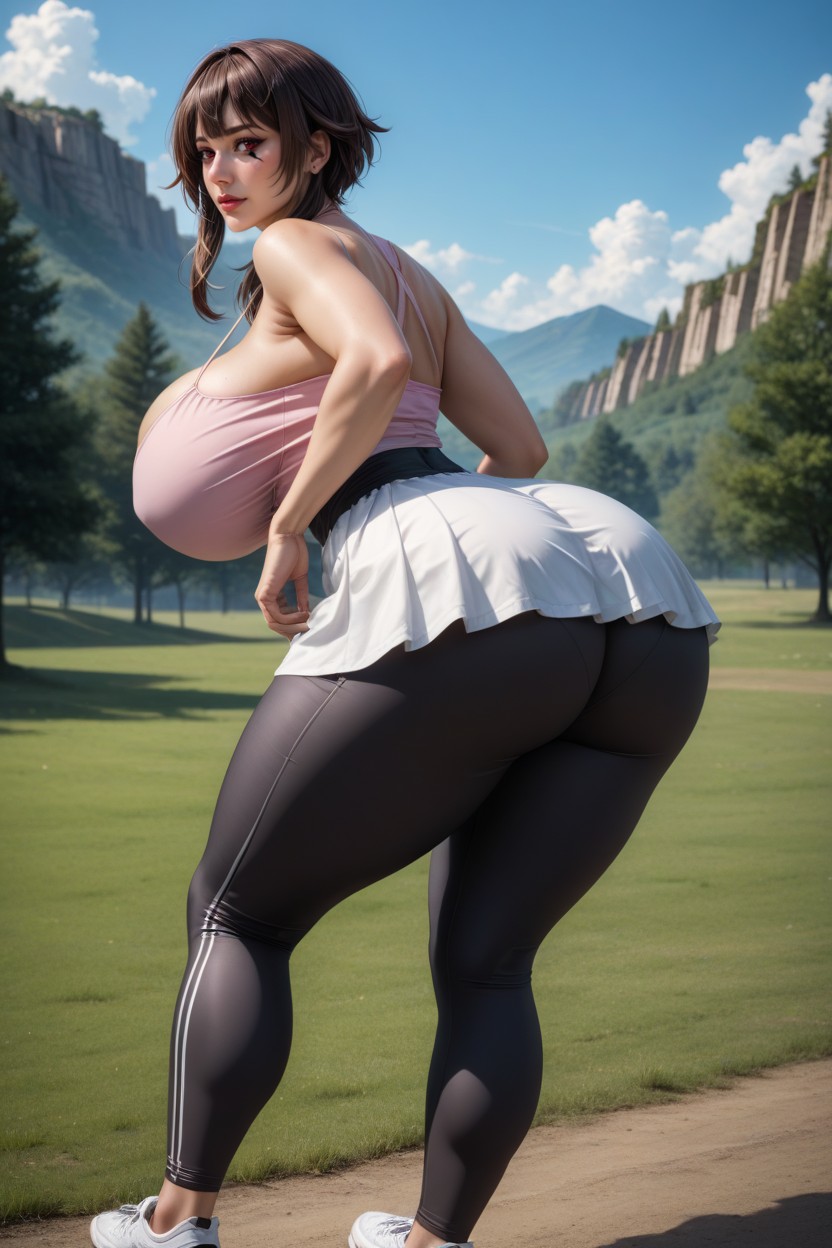 Medium Body, Hands In Waist, Illustration MILF AI Porn