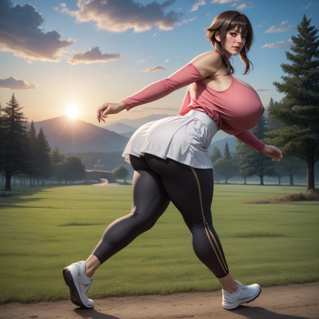 Bend Over Dynamic Pose, In An Abandoned And Sinister Castle, Very Aesthetic MILF AI Porn