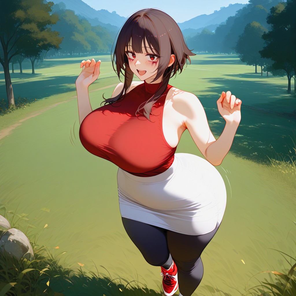 Waist, Stunning Image, Bouncing Breasts MILF AI Porn