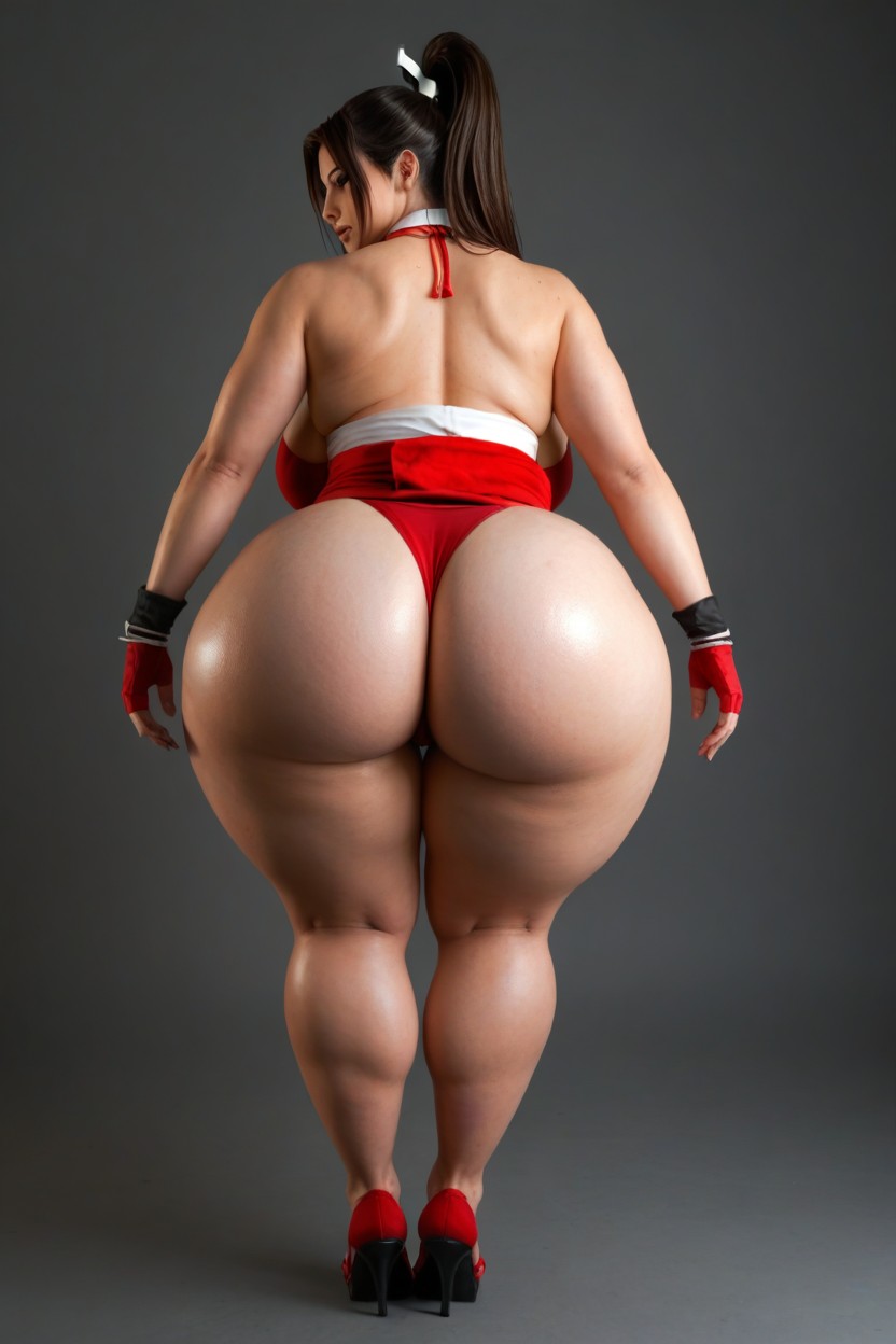 Thighs Exposed, Bbl, Massive Thighs MILF AI Porn