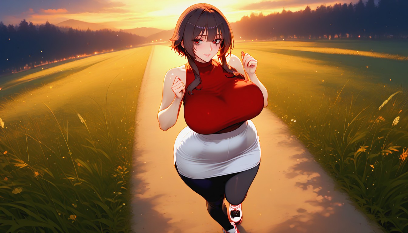 From Above, Hands In Waist, Megumin Yun Yun MILF AI Porn