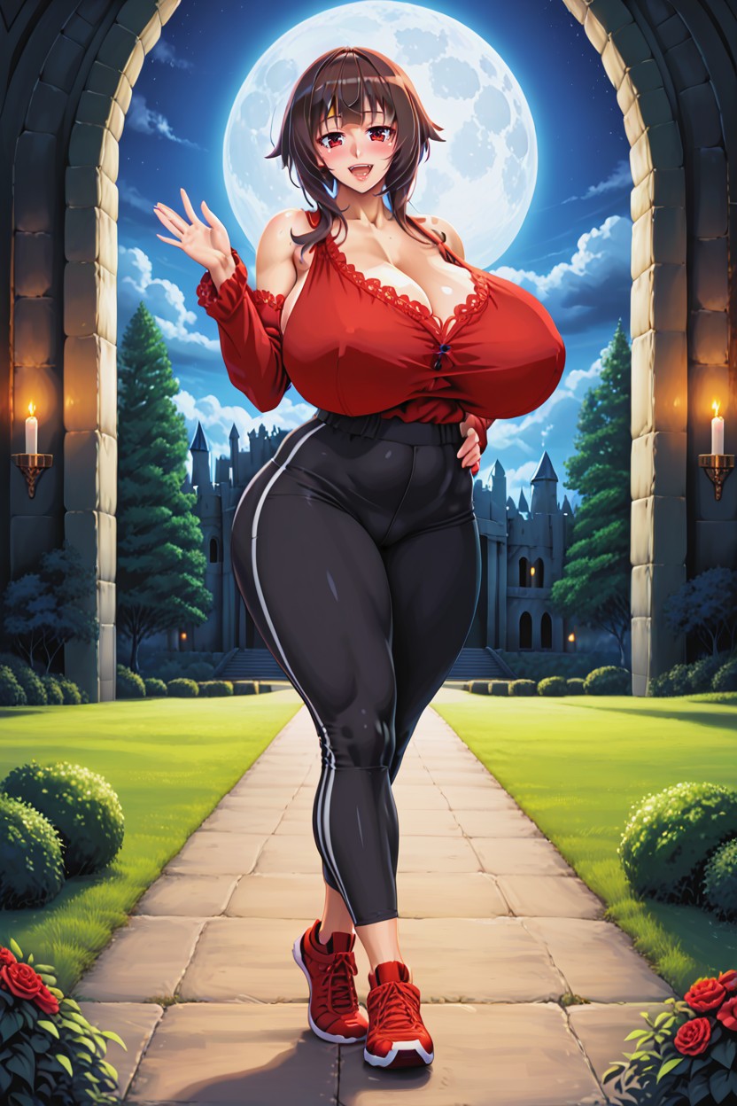 Indoors Castle, Ass Bigger Than Torso, Extreme Detail MILF AI Porn