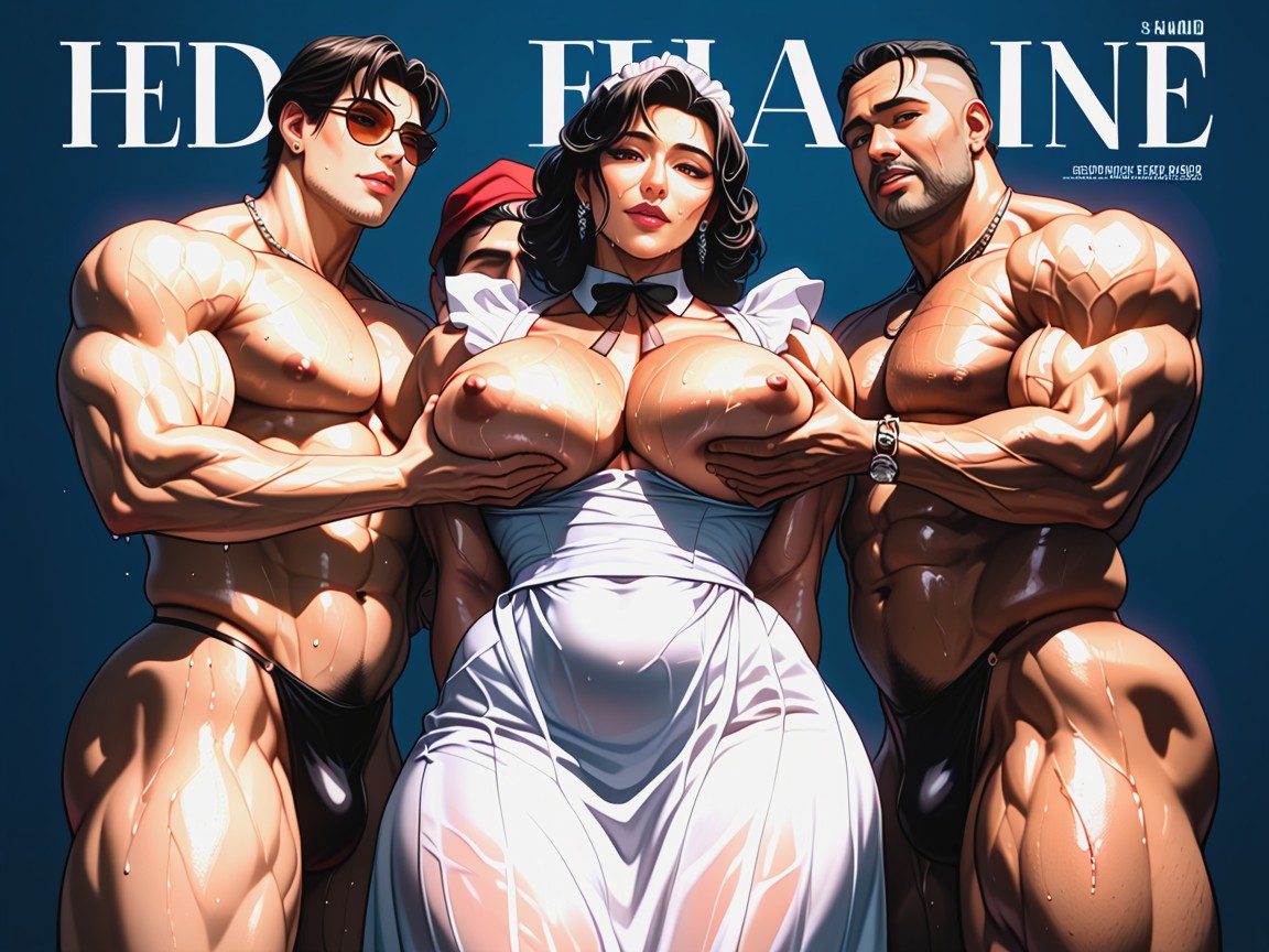 Strong Buttocks, Huge Latissimus Dorsi, Developed Muscles MILF AI Porn