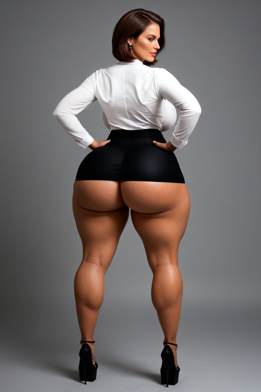 Very Wide Hips, Very Curvy, Muslos Gruesos Porno MILF IA
