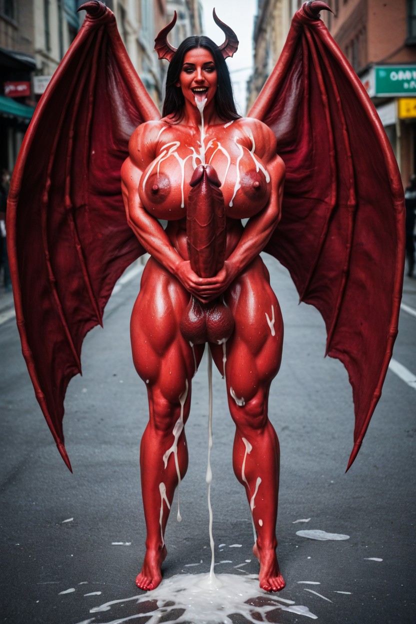 Red Color Cock, Red Big Cock, Succubus Porno MILF IA