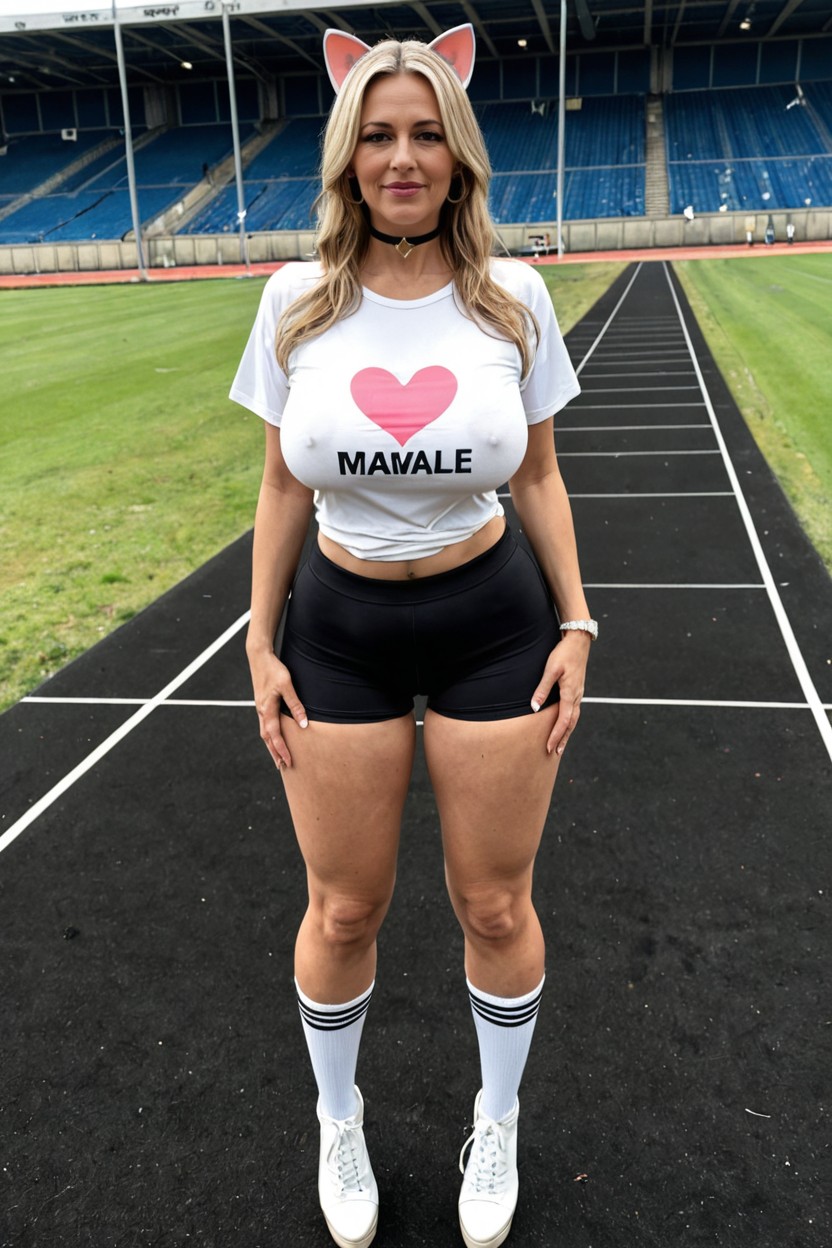 Camel Toe, Deformed Face, Standing MILF AI Porn