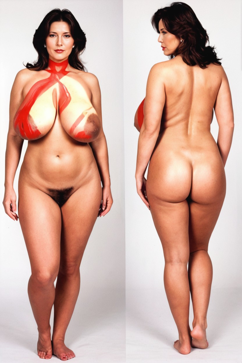 Beautiful Skin, Studio Body Reference, Huge Areola MILF AI Porn
