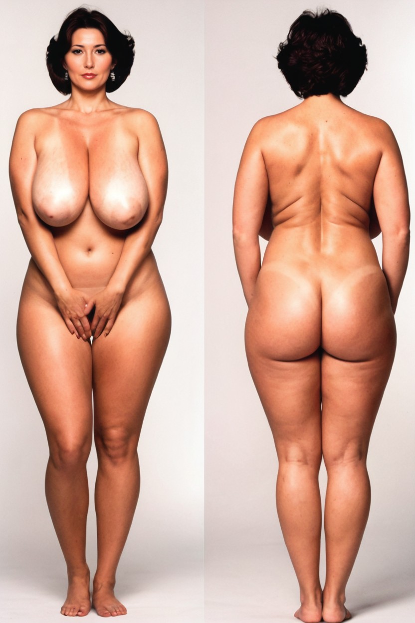 Fine Skin, Neutral Expression, Detailed Anatomy MILF AI Porn