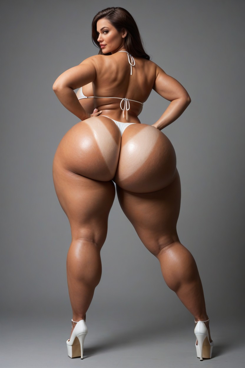 Brown Hair, Extremely Waist, Extremely Large Breasts MILF AI Porn