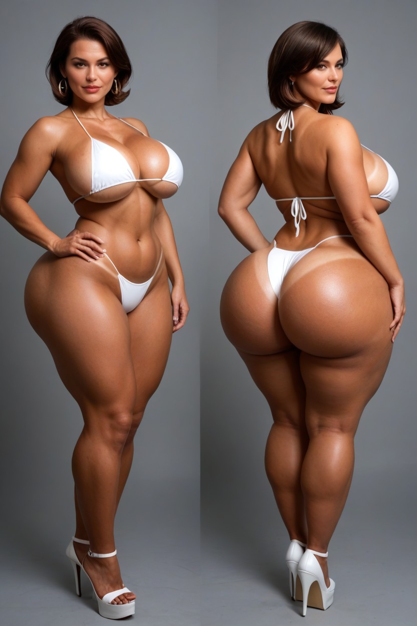 Huge Bbl, Massive Bbl, Disproportionate Massive Fake Butt MILF AI Porn