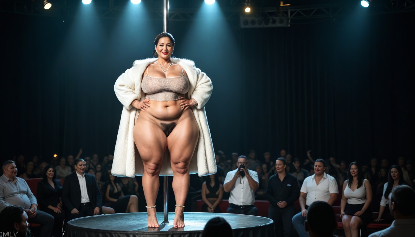 Ssbbw, Strip Club, All Shaved Pussy MILF AI Porn