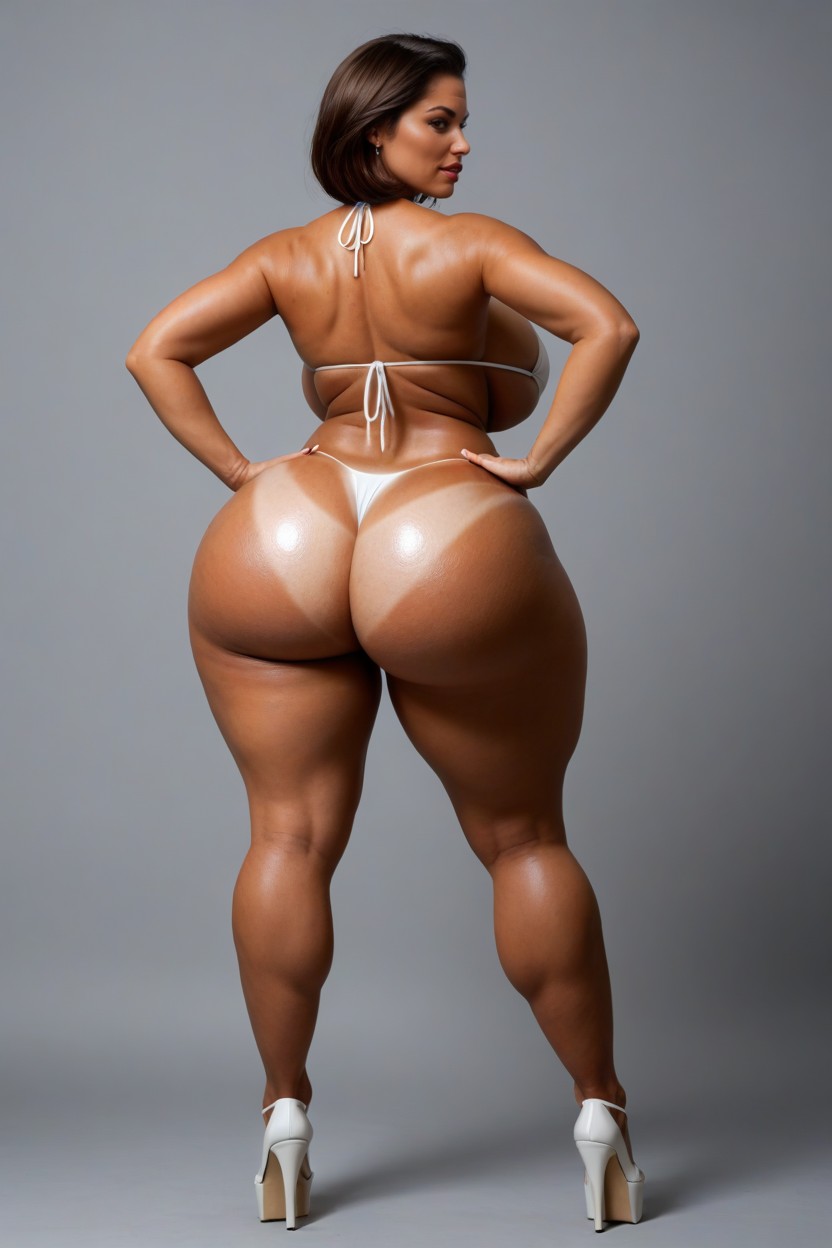 Extremely Large Ass, Colossal Breasts, Close Up MILF AI Porn