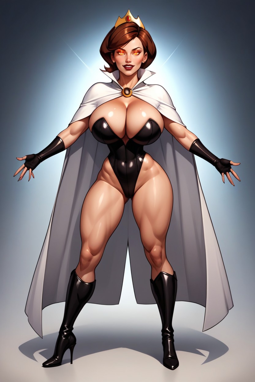 Full Body Front View, Black High Heel Boots, "helen Parr MILF AI Porn