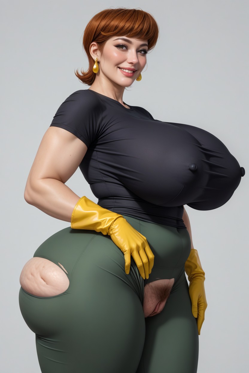 Ropa Rasgada, Arbusto Peludo, Grabbing Boobs Porno MILF IA