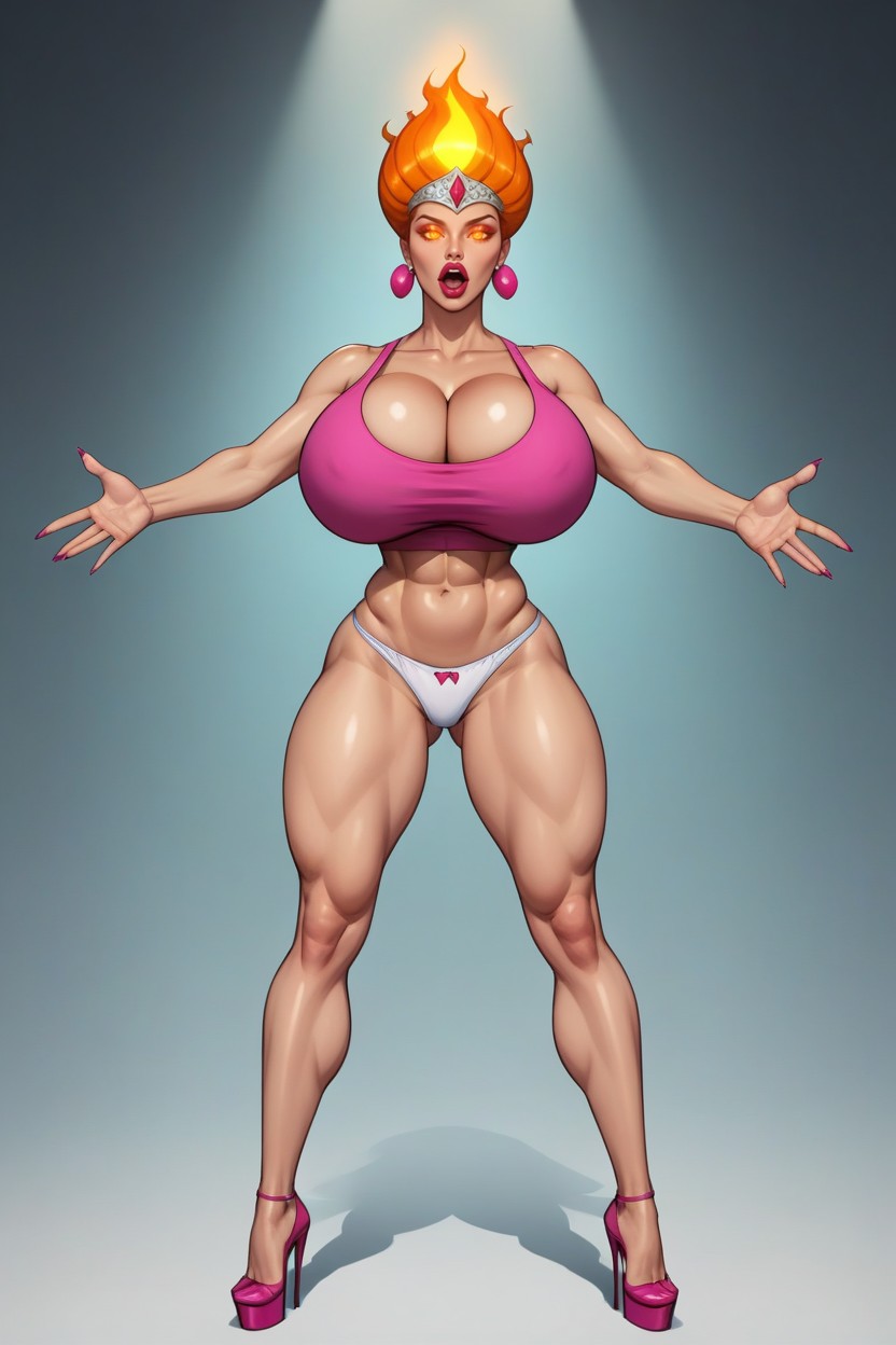 Standing Front Straight With Legs Spread Apart, Perfect Round, Lots Of Cleavage Porno MILF IA