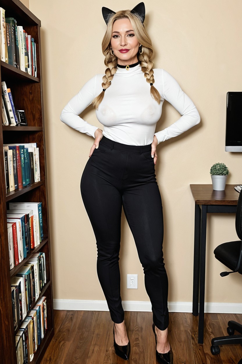Choker, Front View, Standing Straight MILF AI Porn