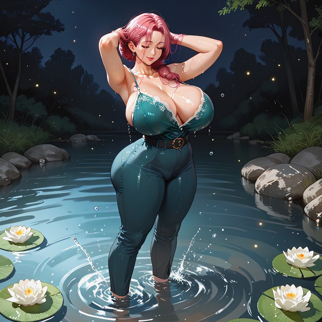 Skirt Japanese, Lingerie Underwear, Large Green Blue Swimsuit MILF AI Porn