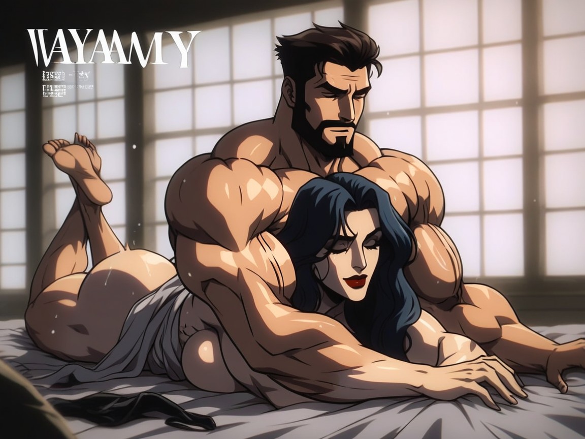 Sharp Biceps, Damp Body, Huge Pectoral Muscles MILF AI Porn