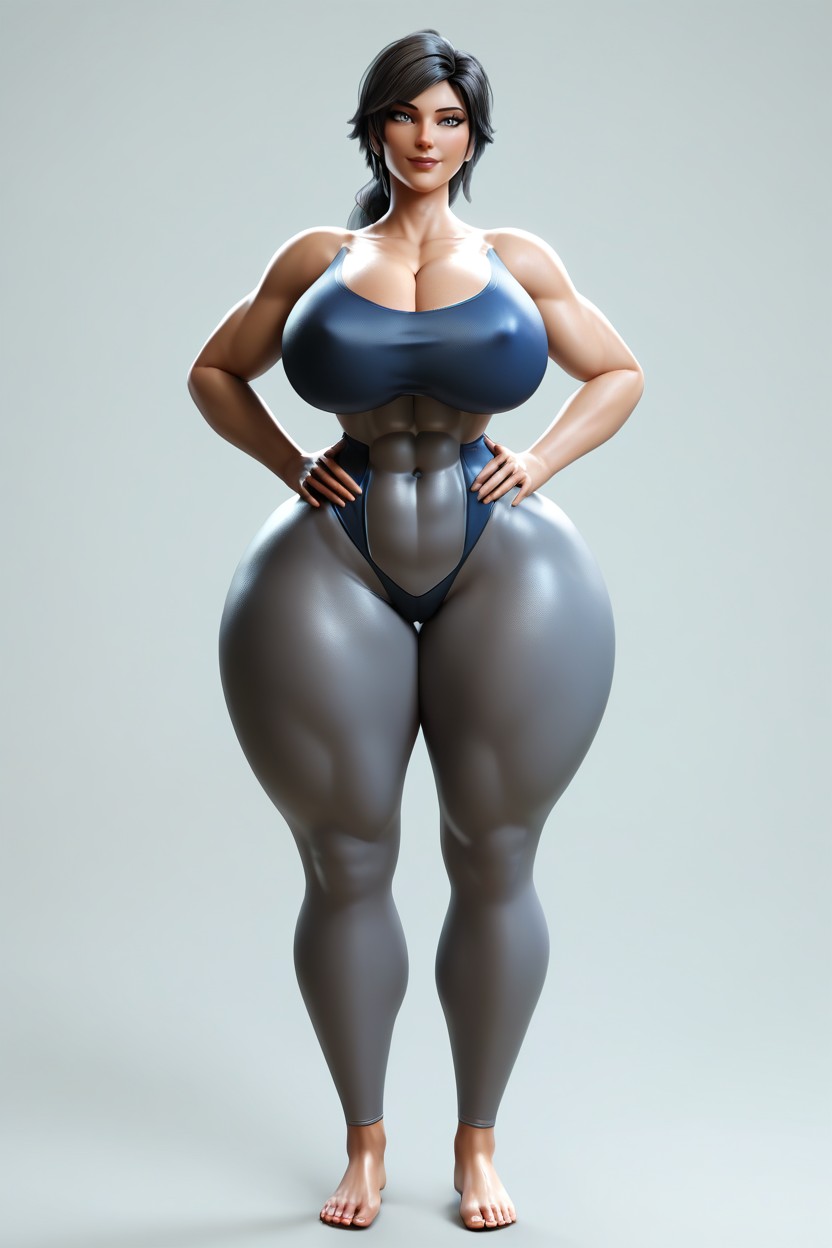 Enormous Ass, Tight Clothes, Wii Fit MILF AI Porn