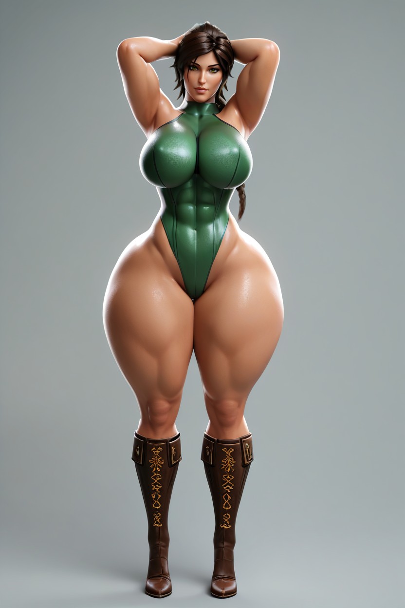 Tan Skin, Legs Apart, Full Body MILF AI Porn