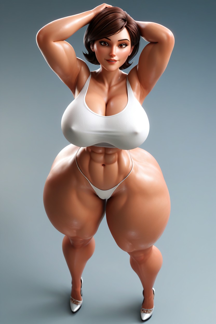 Full Body, Ginormous Ass, Tight Clothes MILF AI Porn