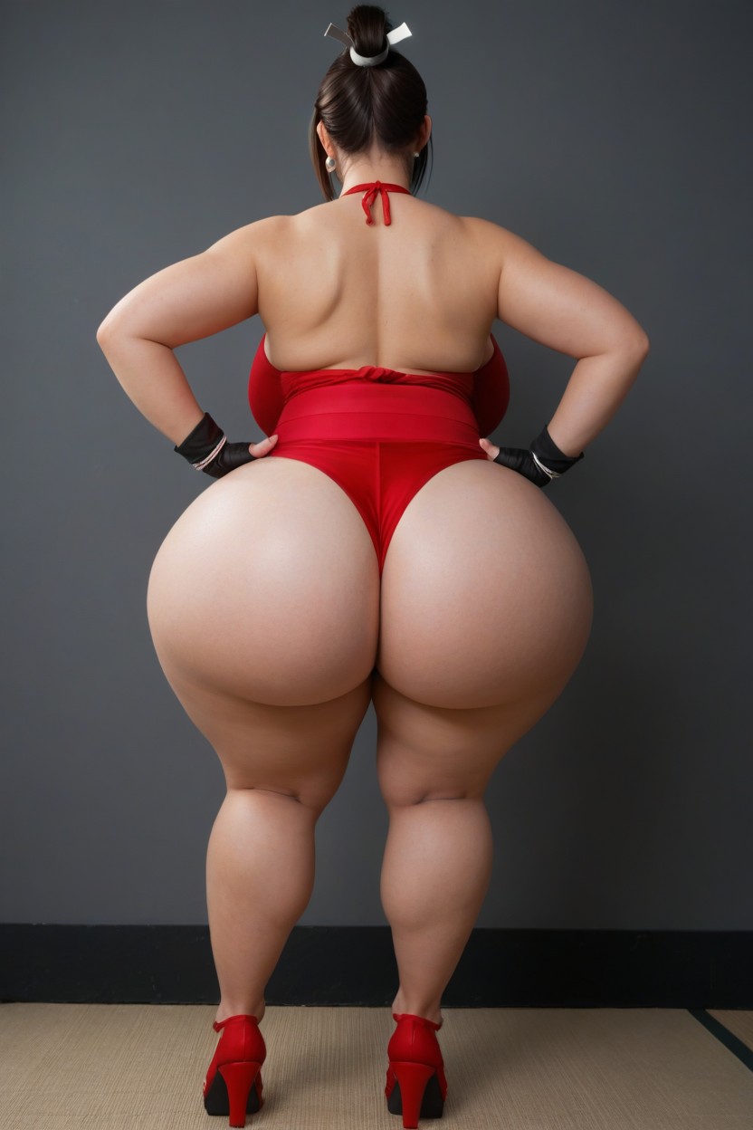 Thighs Exposed, Overexposed, Hyper Extremely Large Ass MILF AI Porn