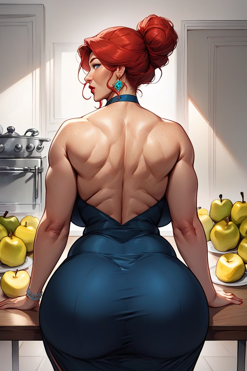 Dutch, Long Eyelashes, In The Kitchen MILF AI Porn