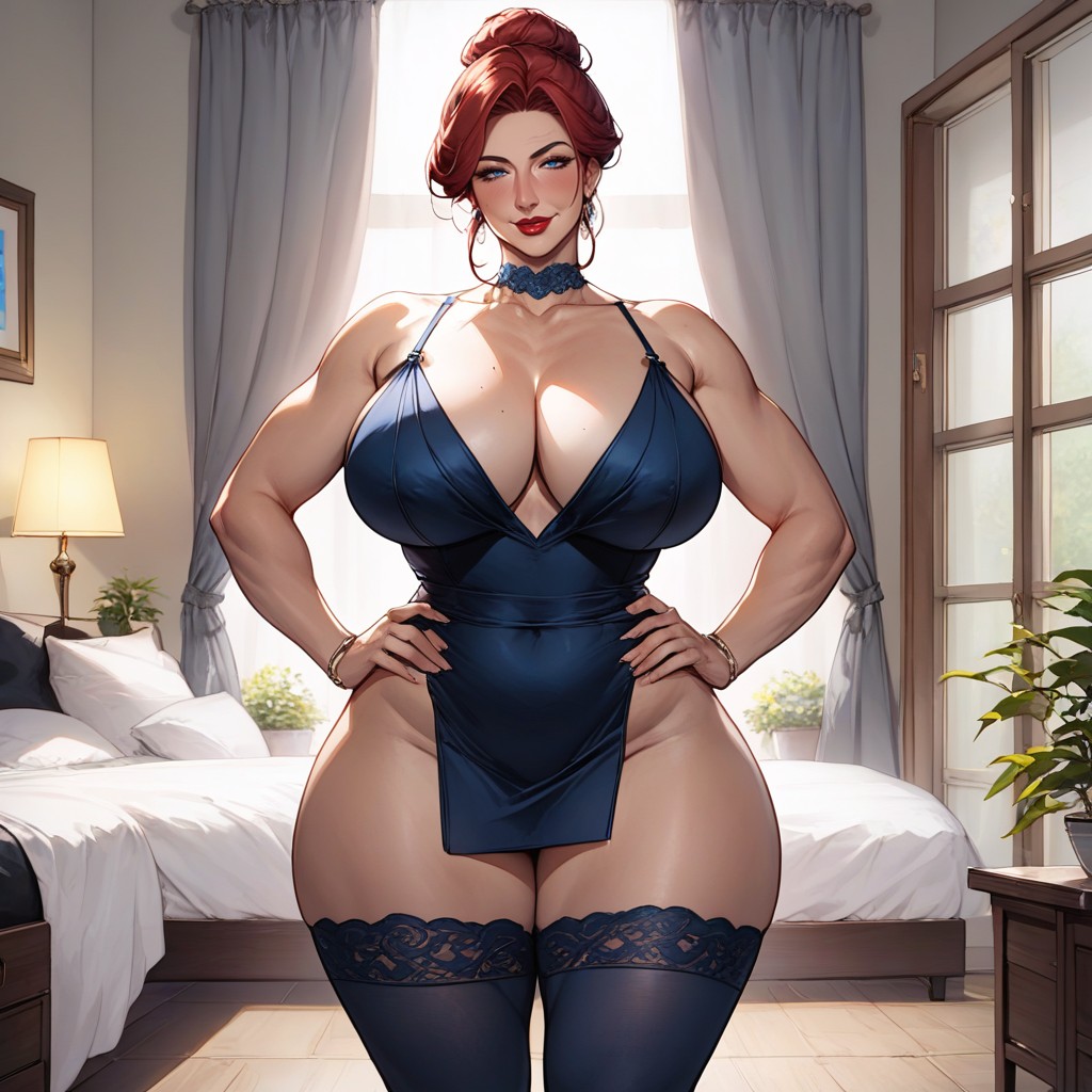 Low Hair Bun, Pawg, Very Curvy Milf MILF AI Porn