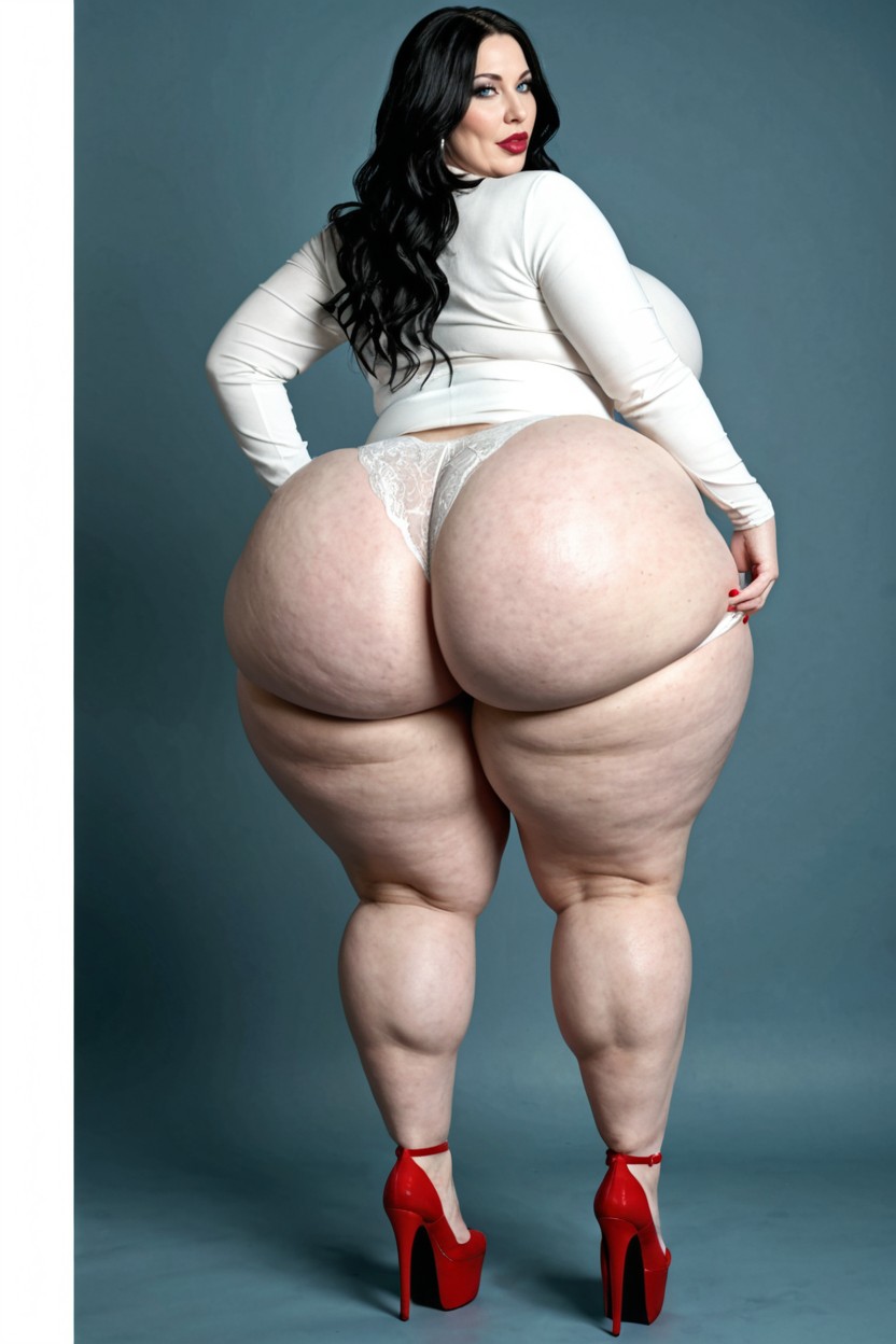 Ass Bigger Than Torso, Giant Saggy Breasts, Juicy Lips MILF AI Porn