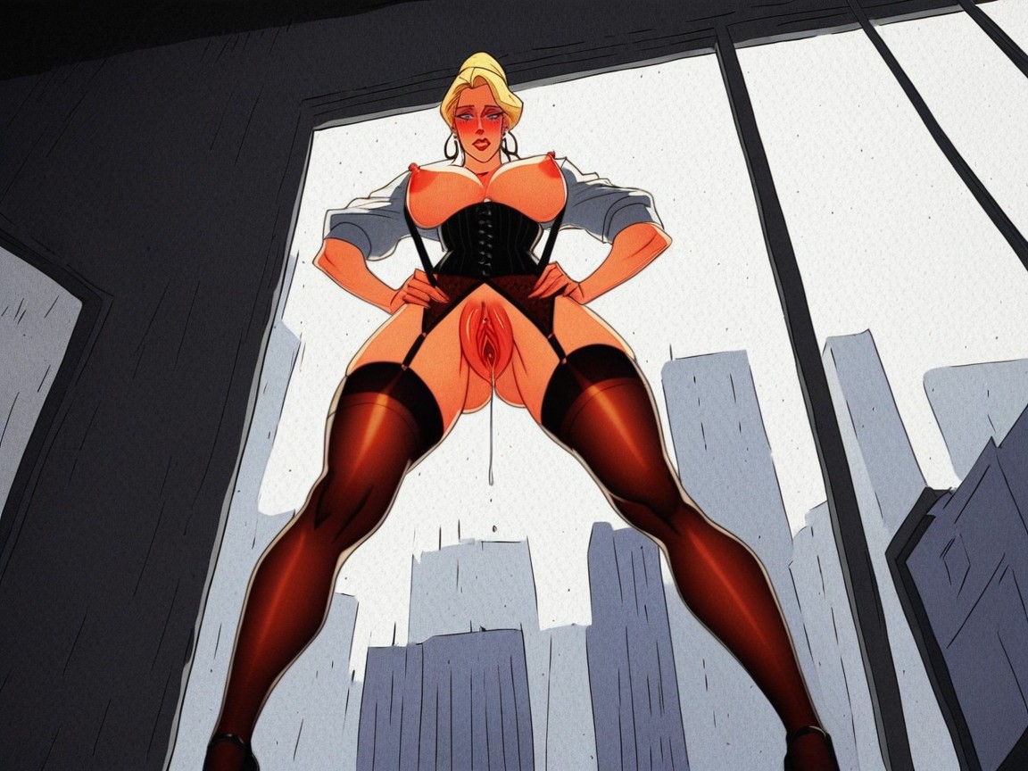 Corset, Penthouse, Small Ass MILF AI Porn