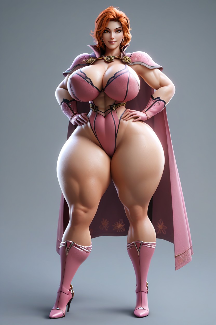 Very Thick Thighs, Front View, Facing Viewer MILF AI Porn
