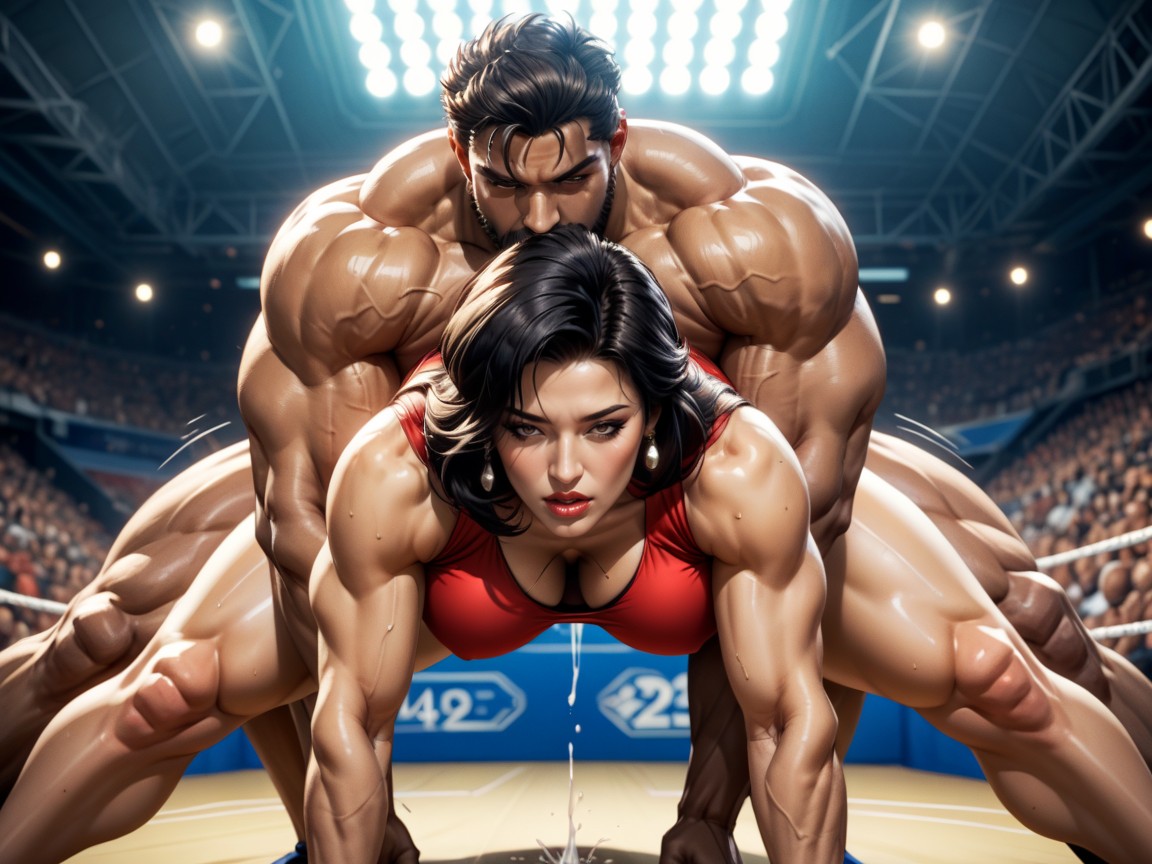 Mature, Sharp Biceps, Super Strong Muscle Strength MILF AI Porn