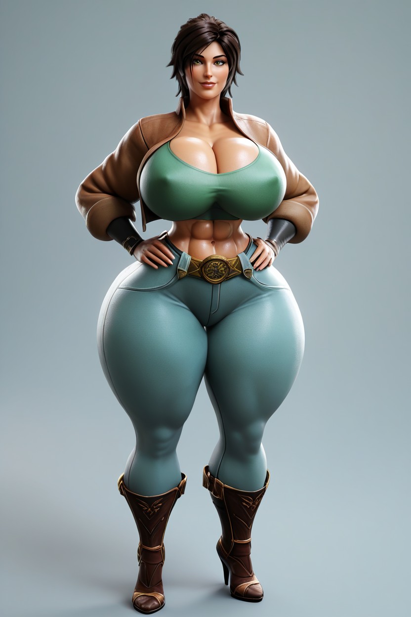 Colossal Breasts, Looking At Viewer, Ginormous Ass Porno MILF IA
