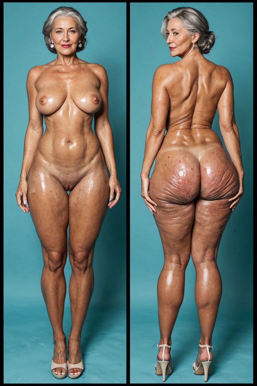 Character Turnaround, Impossible Thick Pussy, Multiple Views MILF AI Porn