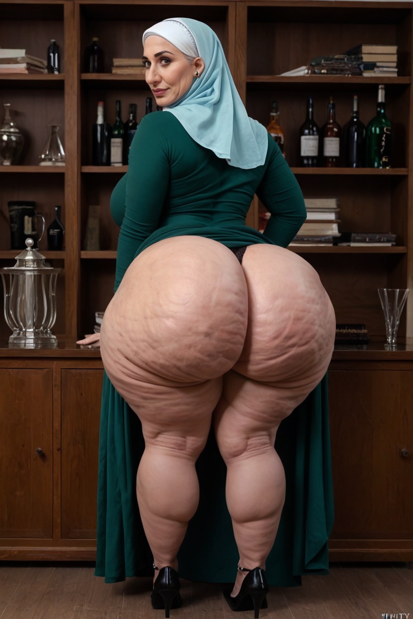 Haunted House, Large Nose, Side View MILF AI Porn