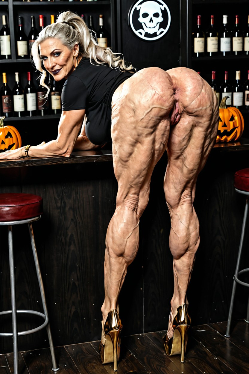 Bar, Pink Pussy Lips, Ass Up MILF AI Porn